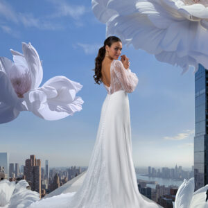 robe avec manche ballon fiona