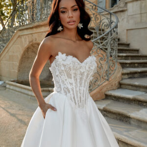 robe princesse satin bustier