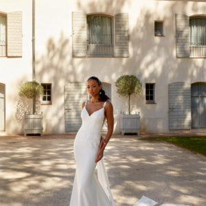 robe fourreau en crepe